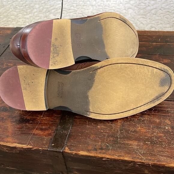 Men's Johnston & Murphy Conard Oak Calfskin Wingtip Shoes Size 10.5 - Picture 6 of 7